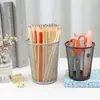 Amazon Portacepillos de Malla de Hierro con Forma de Cono, Organizador de Escritorio de Oficina, Papelería Simple y Creativa, Portabolígrafos de Metal, Mayoreo
