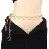 Joyería Transfronteriza Europea y Americana, Cadena Corporal Decorativa de Estrella Hueca Personalizada para Mujer, Accesorio de Cintura, Cadena de Cintura de Moda Simple y Versátil