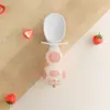 Juego de Tenedor y Cuchara para Bebés para Aprender a Comer, Tenedor y Cuchara de Entrenamiento para que los Bebés Coman de Forma Independiente, Juego de Tenedor y Cuchara Bicolor de Mango Corto para Alimentación Complementaria