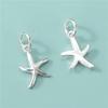 Colgante de estrella de mar con forma de vida marina en plata de ley S925, accesorios para hacer tú mismo, collar con cuerda, colgante, joyería