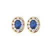 2024 nueva joyería Huabi cobre chapado en oro retro simulación azul afilado ovalado traje dorado 8*10-5*7