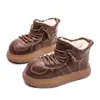 Botas de Neve Infantis Sapatos de Algodão para Meninas 2025 Novo Estilo de Inverno Aveludado Espesso Nordeste Uso Externo Sola Grossa Antiderrapante Quente Botas Curtas