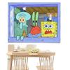 Tela colgante de fondo de Bob Esponja de dibujos animados lindos para transformar y decorar la cabecera de la habitación con tela colgante de fondo de Calamardo Tapiz