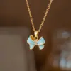 Collar Transfronterizo de Acero de Titanio de Dongguan para Mujer, Lujo Ligero, Nicho, Sensación de Alta Gama, Nuevo Estilo de Verano, Regalo para Mejor Amiga, Exquisita Cadena para Clavícula