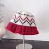 Gorro de Lana Versátil Casual para Mujer en Invierno con Ala de Color Contrastante, Gorro Pequeño de Punto para Resaltar el Rostro, Gorro de Pescador para Protegerse del Frío, Gorro de Pescador