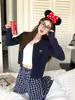 Suéter Cardigan Vermelho para Mulheres 2025 Novo Outono e Inverno Peça Externa Tricô Torcido Pequeno Casaco Top Outono e Inverno