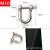 Grillete en D de Acero Inoxidable 304 Grillete en Forma de Arco Hebilla de Elevación Marina Anillo de Conexión para Cable de Acero M4-M38