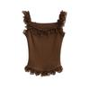 Pure Desire Style Lace Camisole Feminino 2025 Novo Verão Sweet Spice Girl Design Curto Nicho Top