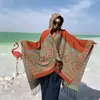 Xale de Viagem Lijiang Yunnan estilo étnico novo ao ar livre capa para fotografia deserto litoral outono e inverno cachecol de caxemira