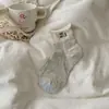 Calcetines de Niña con Lazo Verano Finos Dulces Borde Enrollado Calcetines Cortos de Cachorro Transpirables Lindos Dibujos Animados Versátiles Calcetines Cortos Niña