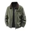 Ropa de Hombre Transfronteriza Otoño e Invierno 2025 Nueva Chaqueta Cálida de Solapa para Hombre Moda Tendencia Clásica Versátil Resistente al Viento para Exteriores
