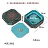 Caja de Joyería con Tapa Octagonal de Brocado Caja de Almacenamiento para Pulseras Joyas Cuentas Caja de Embalaje de Jade Esmeralda
