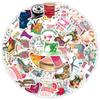 60 peças adesivos de costura decorativos para notebook, bagagem, scooter, computador desktop, guitarra, adesivos à prova d'água, atacado