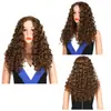 Comércio Exterior Moda Europeia e Americana Peruca Mais Vendida Peruca de Cabelo Longo Cacheado para Mulheres Africanas Headset