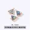 Colgante Jingde Jewelry de Concha de Abulón Natural Microincrustado con Borde Dorado Alta Retención de Color Accesorios para Pulsera, Collar, Pendiente DIY