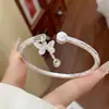 Pulsera de Mariposa de Plata Pura 999 para Mujer, Mensaje Auspicioso, Pulsera de Joyería de Plata Gordita, Nuevo Estilo Chino Regalo de Cumpleaños para Novia