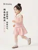 Ropa Youbao para Niños, Traje para Niños, Top sin Mangas Estilo Preppy, Pantalones de Falda Plisada, Conjunto de Dos Piezas para Niñas, Ropa Casual para Niños