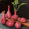Vaso de Cerámica Moderno Sencillo con Esmalte de Horno Adornos Decorativos para Flores Secas Creativo para el Hogar Alojamiento Rural Sala de Estar Arreglo Floral Jarrón Pequeño