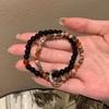 Pulsera de Cuentas con Esmalte Antiguo Tinta Pulsera para Hombre y Mujer Pulsera Nicho de Alta Gama para Parejas Joyería Moderna de Estilo Chino Nuevo