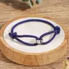 Pulseira milanesa de moda artesanal transfronteiriça, pulseira de corrente tecida em aço inoxidável ajustável deslizante para casais, adequada para homens e mulheres