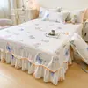Saia de Cama Antiderrapante Peça Única Estilo Coreano Cobertura de Cama Lençol Protetor de Colchão à Prova de Poeira Atacado Transfronteiriço Envio Direto da Fábrica