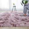 Alfombra Pequeña de Sofá Engrosada, Alfombra Rectangular Resistente a Manchas para Sala de Estar, Alfombrilla de Cama, Alfombra para Ventana de Bahía, Alfombra Tie-Dye para Dormitorio