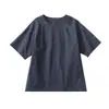 Camiseta de Manga Corta para Niños Verano Cuello Redondo Color Sólido Holgada Versátil Camiseta de Pareja Top Deportivo Niños y Niñas Manga Corta