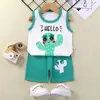 Traje de chaleco para niños verano algodón niños nuevo niñas shorts ropa traje de bebé coreano ropa para niños al por mayor