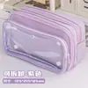 Estojo de Lápis Fofo de Queijo, Caixa de Papelaria de Nicho de Alto Padrão com Grande Capacidade, Bolsa de Papelaria Multicamadas Estilo Ins para Alunos do Ensino Fundamental e Médio