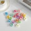 Pequeño Clip de Agarre de Tamaño Pequeño Color Caramelo Fresco Clip Rectangular Esmerilado de Tiburón Flequillo Horquilla para Cabello Desordenado Mini Horquilla Tocado de Mujer