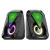 Altavoz USB de escritorio con salida de luz RGB de colores transfronterizos, con cable de 3,5 mm para ordenador y teléfono móvil 2.0.
