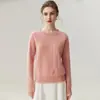 Suéter Nuevo de Cachemira Otoño e Invierno para Mujer Cuello Redondo Holgado Suave Pegajoso Jersey Versátil Trenzado Grueso Suéter Capa Base