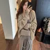 Cardigan de Tricô LEKA Estilo Old Money Cor Café Manga Morcego para Mulheres Outono Peça de Camada Xale Cobertura Top de Comprimento Médio