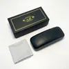Set de Estuches para Gafas Especialmente Diseñado para Dropshipping, Incluye Bolsa Beige con Logo de Nube, Estuche de Cuero Negro para Gafas de Sol y Paño para Lentes al por Mayor