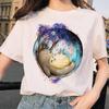 Camiseta de Mujer Totoro y Chihiro Ropa Nueva para Mujer Venta al por Mayor Camiseta Holgada de Manga Corta para Estudiantes Top de Cuello Redondo