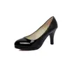 Zapatos de Tacón Alto Talla Grande para Mujer Zapatos Profesionales de Cuero Negro Punta Redonda Zapatos de Trabajo Zapatos para Ropa de Trabajo Pies que No se Cansan Zapatos para Entrevista de Trabajo Zapatos para Mujer