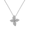 Juego de Collar de Trébol de Cuatro Hojas Tridimensional Electrochapado con Oro Real de 14K en Plata de Ley S925, Lujo Ligero Transfronterizo Completamente Incrustado con un Sentido de Elegancia