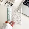 A7 Fivela em formato de coração estrela a laser PVC transparente colorido álbum de fotos de ídolos de folhas soltas e livro de cartões de adesivos