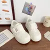 Zapatillas Blancas de Suela Gruesa con Velcro para Aumentar la Altura para Mujer, Nuevo Modelo Primavera 2026, Zapatos Deportivos Casuales Resistentes al Desgaste para Estudiantes
