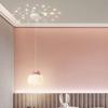Candelabro pequeño de noche de diseño crema arcoíris, lámpara de pared cálida y romántica para dormitorio, lámpara de habitación infantil de nubes de dibujos animados