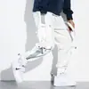 Calça Cargo Masculina Marca Tendência Jogger Calça Casual Outono Novo 2024 Versátil Solta Calça Branca Masculina