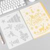Regla de Encaje Navideño Álbum de Fotos DIY Material Hecho a Mano Pintura Plantilla Calada Accesorios para Cuenta de Mano Herramientas de Decoración
