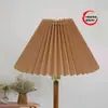Abajur Plissado de Tecido Retrô Concha Suporte de Lâmpada Universal DIY Acessórios para Luminária de Mesa Luminária Pendente Substituição de Cúpula para Luminária de Chão