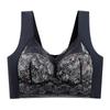 Sutiã feminino plus size ultrafino, sem aro, sem marcas, bojo fixo, ajustável, anti-flacidez, com suporte superior, pequeno, floral, renda