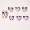 Estampado de Leopardo Transparente Accesorios de Arte para Uñas Estilo Cartoon Japonés Piezas Pequeñas de Resina Decoración de Uñas Clips para Pendientes DIY