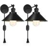 Lámpara de Pared Americana Amazon Estilo Industrial Retro Arte de Hierro con Cable de Enchufe Pasillo Dormitorio Estudio Farol de Espejo Transfronterizo