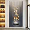 Pintura Decorativa de Entrada, Pintura Autoadesiva para Corredor de Entrada, Pintura Decorativa de Parede de Fundo Moderna de Luxo Leve e Elegante para Sala de Estar