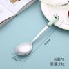 Cuchara y Tenedor de Acero Inoxidable Creativos Imitación Cerámica Patas de Gato de Dibujos Animados Juego de Tenedor y Cuchara para Uso en el Hogar Cuchara para Comer Infantil Cuchara para Sopa