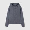 Moda Normcore de Nicho, Elegante y Práctica, Otoño e Invierno 2025, Hilo Mezclado Hilado a Medida, Grosor Espeso, Lana Cachemir, Sudadera Cardigan de Punto con Cremallera