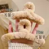 Pinza de pelo grande, voluminosa, de felpa floral para mujer, otoño/invierno, estilo de alta gama, pinza de pelo de lazo, nuevo clip de tiburón estilo coreano
